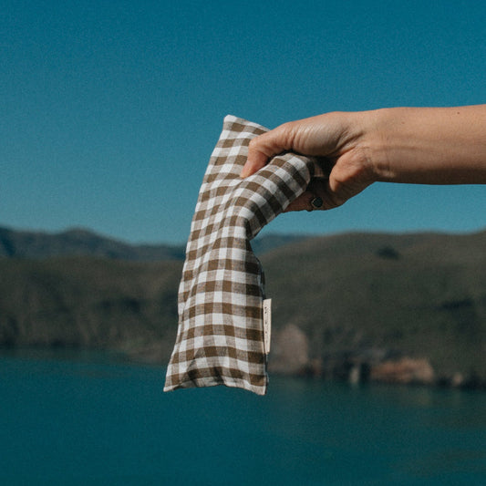 Lavender + Chamomile Eye Pillow - Olive Gingham (Limited Edition)