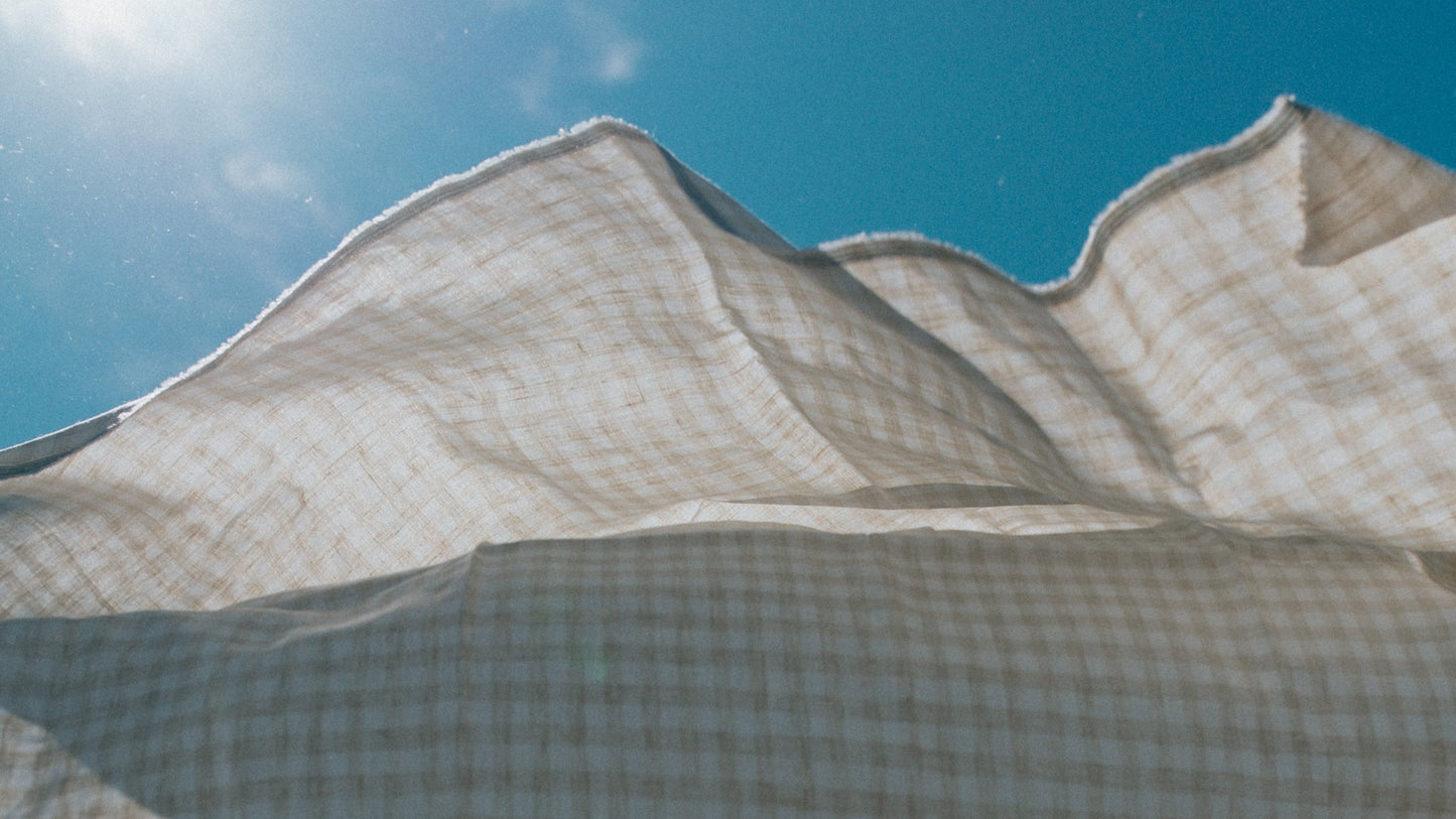 Lavender + Chamomile Eye Pillow - Bone Gingham (Limited Edition)