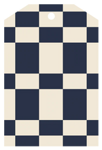 Load image into Gallery viewer, NAVY CHECKERS GIFT TAG
