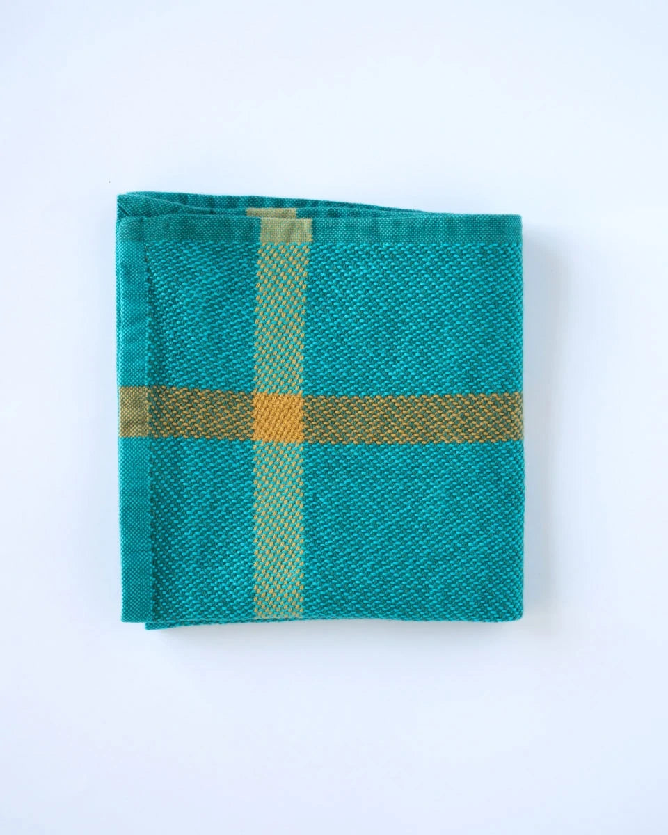 COTTON WASH CLOTH - LAGOON & FOREST GREEN