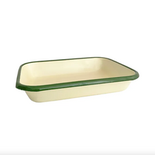 Load image into Gallery viewer, BAKING TRAY 26X18CM - IVORY CREAM/GREEN
