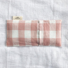 Load image into Gallery viewer, ***PREORDER*** LAVENDER + CHAMOMILE EYE PILLOW - PETAL GINGHAM
