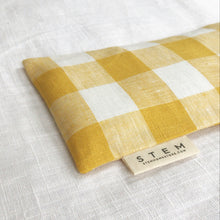 Load image into Gallery viewer, ***PREORDER*** - LAVENDER + CHAMOMILE EYE PILLOW - CANARY GINGHAM
